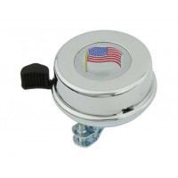 Classic American Flag Bell 57mm - Chrome