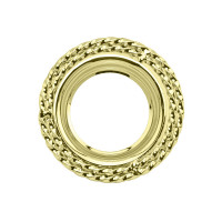 Double Square Twisted Bottom Bracket Cup - Gold Tone