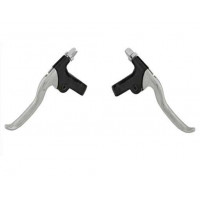 Alloy Long Brake Lever Set - Black/Silver