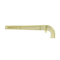 20 Inch 7 Square Twisted Chain Guard - Gold Tone
