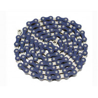 YBN Single Speed Colored Link Chain - Blue/Chrome