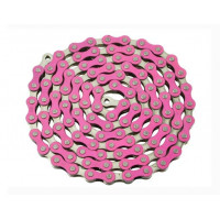YBN Single Speed Colored Link Chain - Pink/Chrome