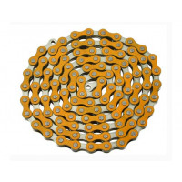 YBN Single Speed Colored Link Chain - Orange/Chrome