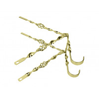 20 Inch Flat Twisted Cage Continental Kit - Gold Tone