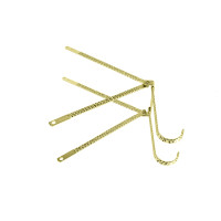 20 Inch Triple Square Twisted Continental Kit - Gold Tone