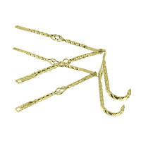 26 Inch Square Twisted Cage Continental Kit - Gold Tone