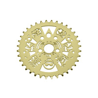 36T Aztec Chainring - Gold Tone