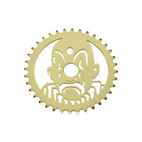 36T Clown Chainring - Gold Tone