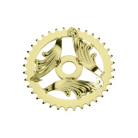 36T Wing Chainring - Gold Tone
