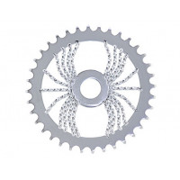 36T Square Twisted Spider Chainring - Chrome