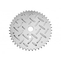 44T Solid Diamond Plate Chainring - Chrome