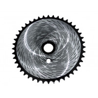 44T Solid Tornado Chainring - Black/Silver