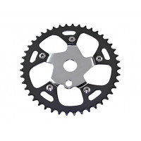 44T Triangle Swirl BMX Chainring - Chrome/Black