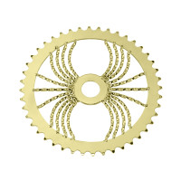 44T Square Triple Twisted Spider Chainring - Gold Tone