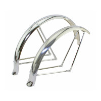 26 Inch Flared Adjustable Mid Weight Fender Set - Chrome