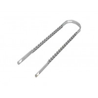 16 Inch Double Square Twisted Fender Brace - Chrome