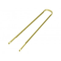 26 Inch Double Square Twisted Fender Brace - Gold Tone