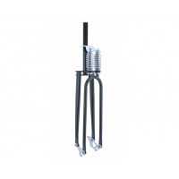 Retro Monark Style Dual Spring Suspension Fork 1 Inch Threaded - Black/Chrome