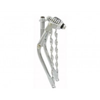 20 Inch Straight Springer Fork w/Flat Twisted Braces - Chrome
