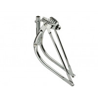 20 Inch Bent Springer Fork - Chrome