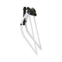 20 Inch Bent Springer Fork - White/Black