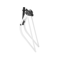 26 Inch Bent Springer Fork - White/Black
