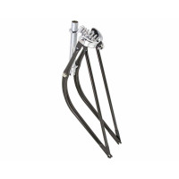 26 Inch Bent Springer Fork - Black/Chrome