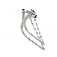 20 Inch Bent Springer Fork w/Flat Twisted Braces - Chrome