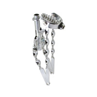 12 Inch Flat Twisted Straight Springer Fork - Chrome
