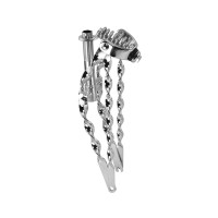 16 Inch Flat Twisted Classic Straight Springer Fork - Chrome