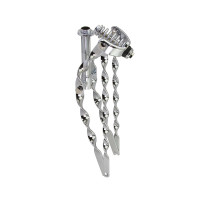 20 Inch Flat Twisted Straight Springer Fork - Chrome