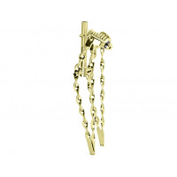 26 Inch Flat Twisted Straight Springer Fork - Gold Tone