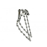 20 Inch Flat Twisted Bent Springer Fork - Chrome