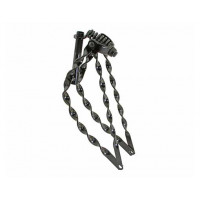 20 Inch Flat Twisted Bent Springer Fork - Black