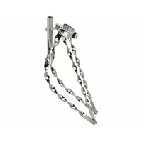 26 Inch Flat Twisted Bent Springer Fork - Chrome