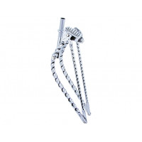 26 Inch Square Twisted Bent Springer Fork - Chrome