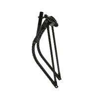 26 Inch Square Twisted Bent Springer Fork - Black