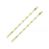 20 Inch Flat Twisted Springer Fork Braces - Gold Tone