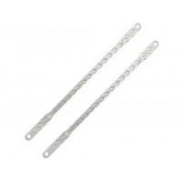 20 Inch Square Twisted Springer Fork Braces - Chrome