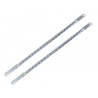 26 Inch Square Twisted Springer Fork Braces - Chrome