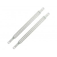 26 Inch Triple Square Twisted Springer Fork Braces - Chrome