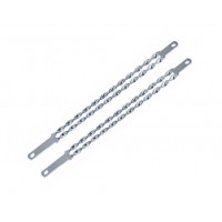 20 Inch Double Flat Twisted Springer Fork Braces - Chrome