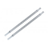 26 Inch Triple Flat Twisted Springer Fork Braces - Chrome