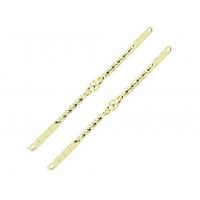 20 Inch Square Twisted w/Cage Springer Fork Braces - Gold Tone