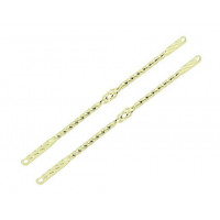 26 Inch Square Twisted w/Cage Springer Fork Braces - Gold Tone