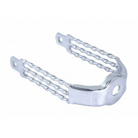Triple Flat Twisted Extended Springer Fork Crown - Chrome