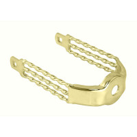 Triple Flat Twisted Extended Springer Fork Crown - Gold Tone