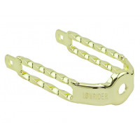 Double Square Twisted Extended Springer Fork Crown - Gold Tone