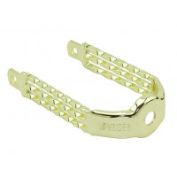 Triple Square Twisted Extended Springer Fork Crown - Gold Tone