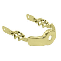 Cage Twisted Extended Springer Fork Crown - Gold Tone